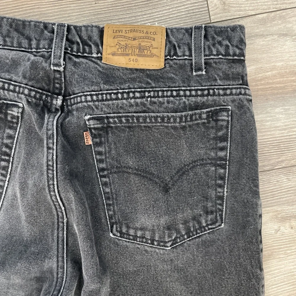 Vintage Levi's 540 Men's Size 36X34 Orange Tab Relaxed Black Denim‎ Jeans 1994